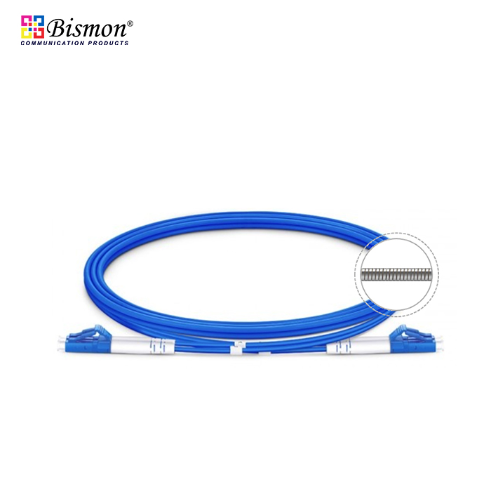 LC-UPC-LC-UPC-Patch-Armored-Fiber-optic-LSZH-Jacket-3-0MM-Single-mode-3M